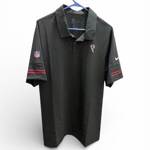 Nike Men's Black throwback Atlanta Falcons Polo with Red Accents
